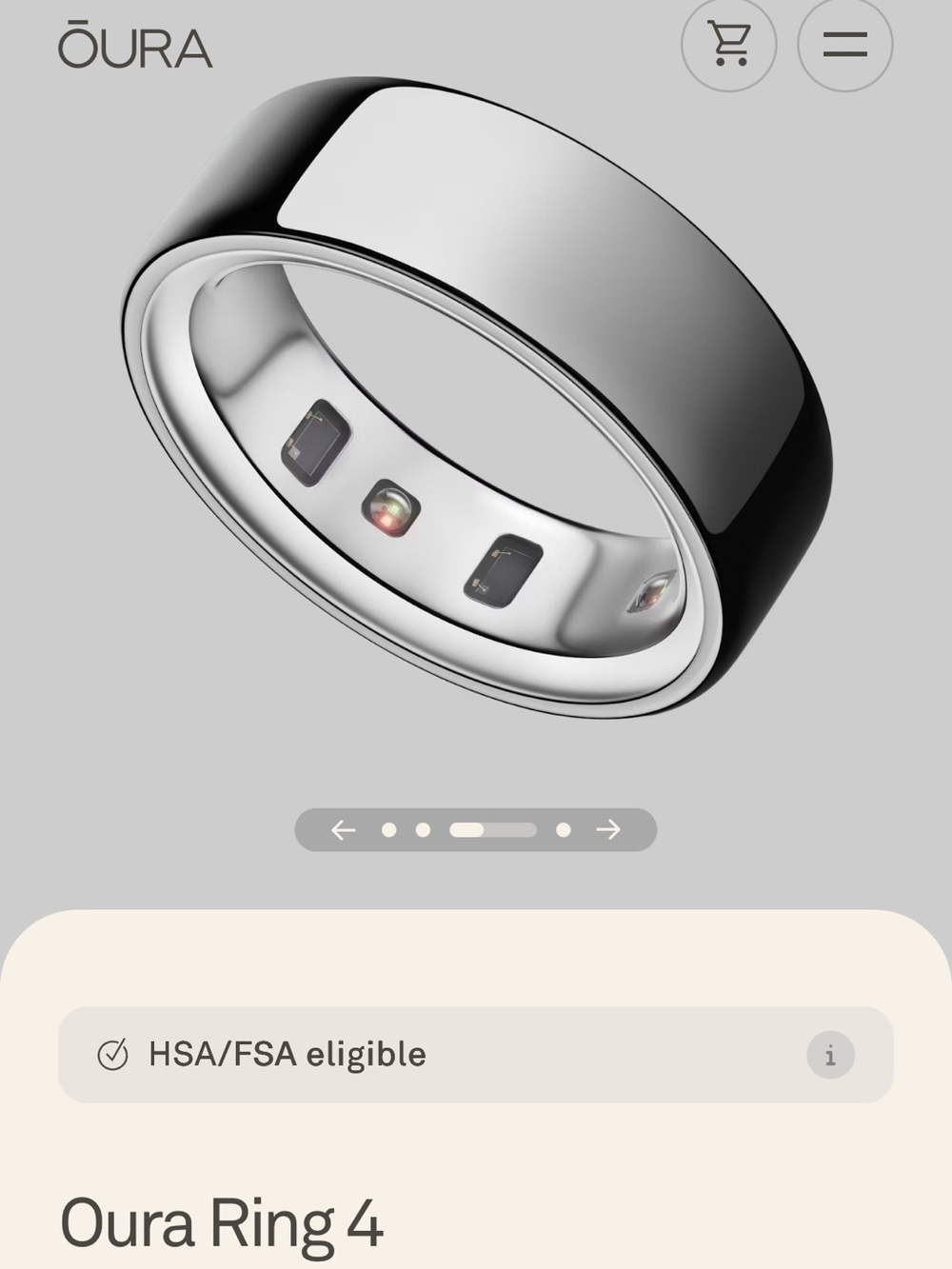 Oura Ring 4 Silver